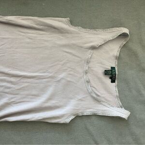Ralph Lauren Light Blue Lace Detail Tank Top